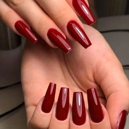 576Pcs/box Medium-Long Coffin Press On Nails Matte Full Cover Ballet False Nails Wearable Acrylic Fake Nails Extension For Women.