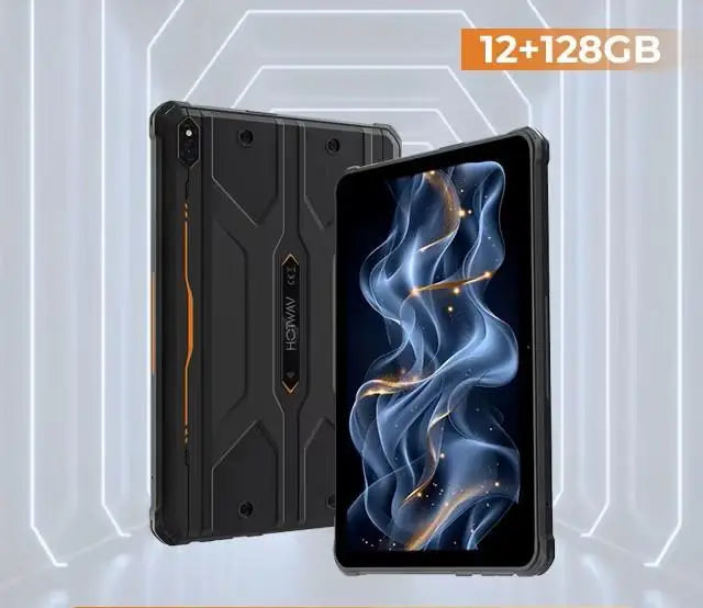 Rugged Tablet HOTWAV R8, 12 (4+8) Go + 128Go, 10.1'', 5MP Front + 13MP Rear Cameras, Android 14.0, 10800mAh Battery, Dual SIM, GPS, 4G