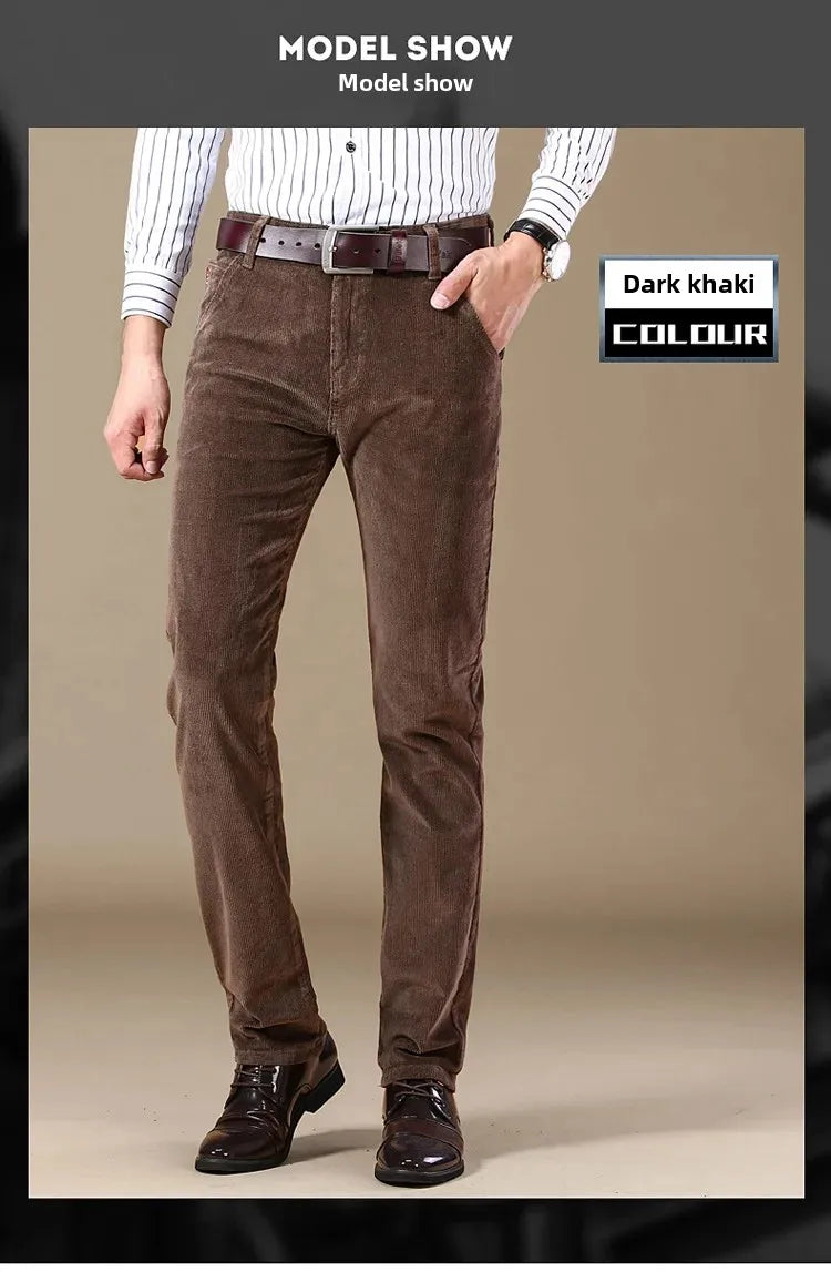 Herren Cord-Freizeithose, gerades Bein, lockere Passform, Jugend, Winter, dicke warme Samt-Jogginghose, Jogginghose, Baggy-Jogginghose.