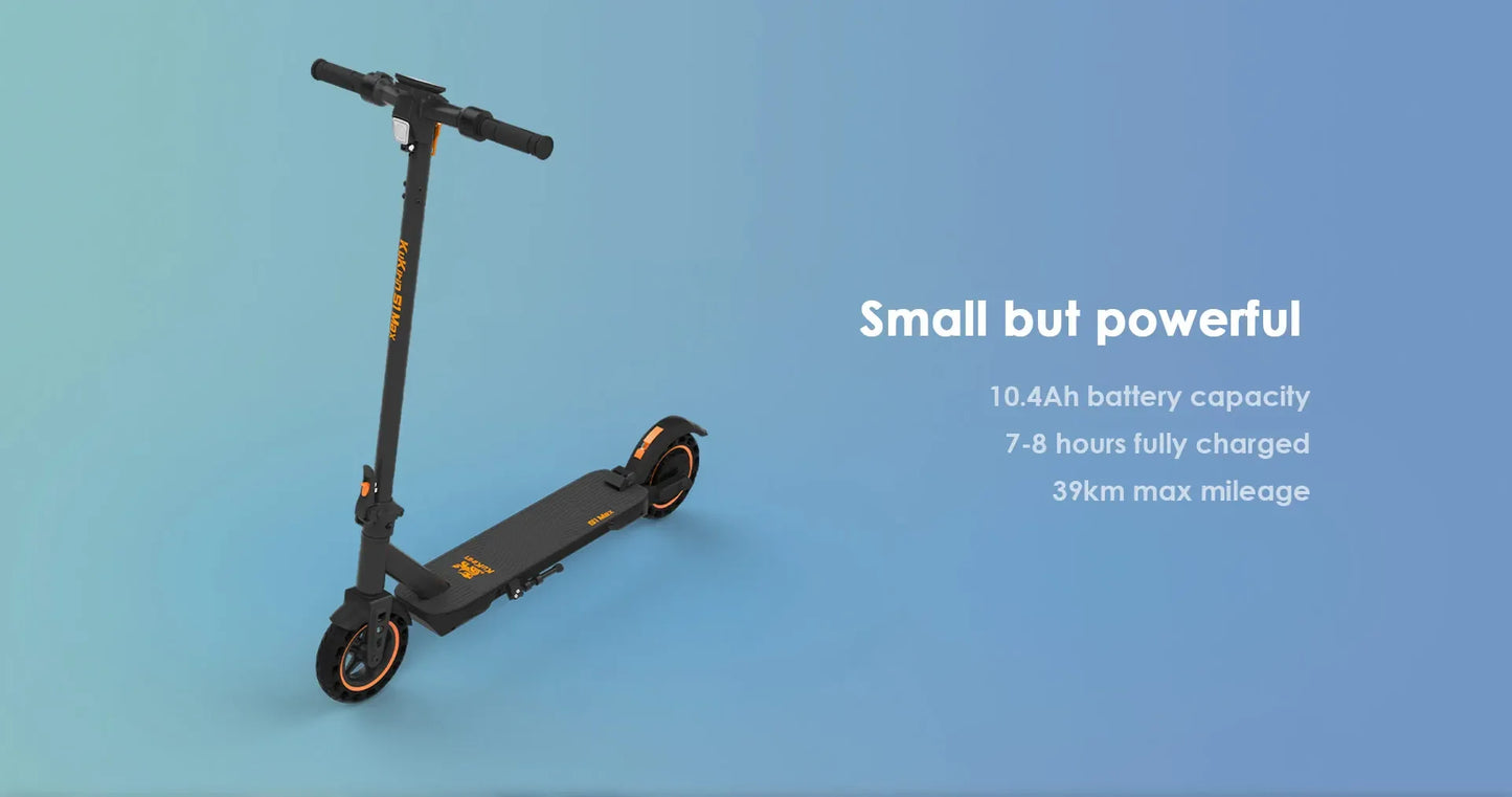 KuKirin S1 Max EU STOCK 2025 New Electric Scooters 350W Motor 36V 10.4Ah Battery 8 inch Tire 39km Max Range Foldable E-Scooters.