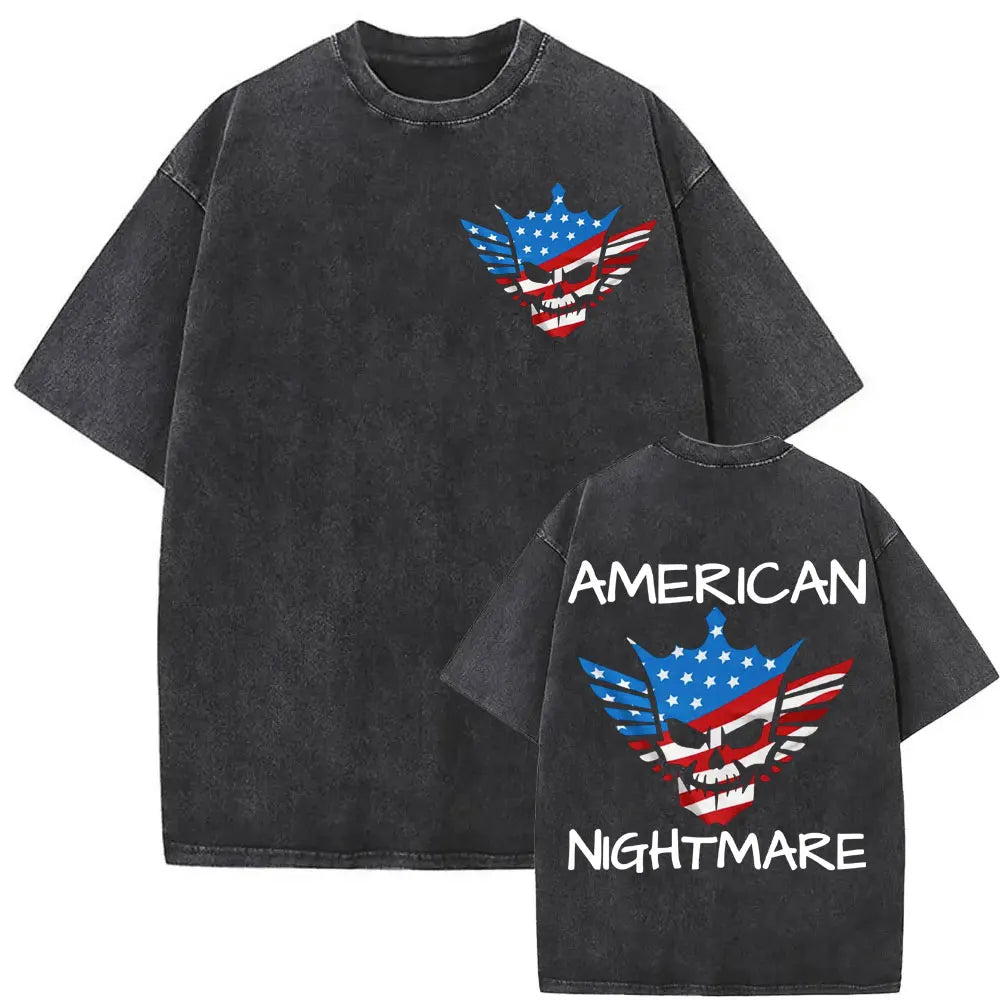 Cody Rhodes The American Nightmare Graphic T Shirt Men Women Fashion 90s Vintage Washed T Shirts Casual Cotton Oversized T-shirt.