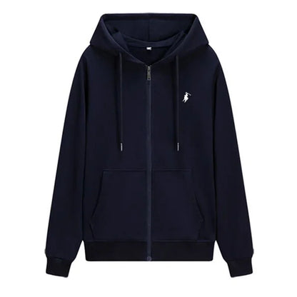 New Autumn and Winter Casual Men's Sportswear Fashionable Outdoor Jogging Fitness Zipper Hoodie and Warm Sweatshirt.