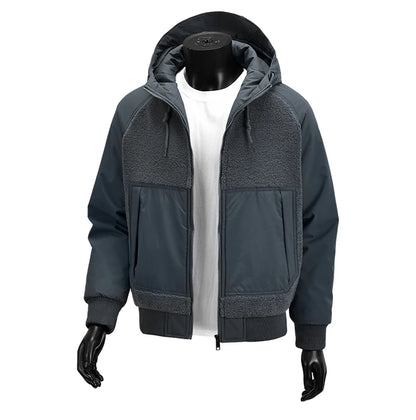 Outdoor Hiking Jacket Winter Fleece Windproof Camping Fishing Hooded Jacket Male Thick Warm Trekking Climbing Skiing Casual Coat.