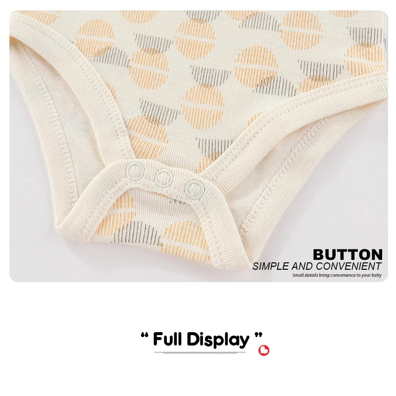 Kiddiezoom 3-teiliges Sommermode-Cartoon-Body für Jungen und Mädchen, weiche Onesies für Neugeborene.