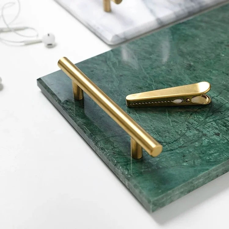 Guest Towel Holder Tray for Bathroom, 100% Natural White Marble Tray, Napkin Storage for-Bathroom, Decorative Vanity Stone Tray.