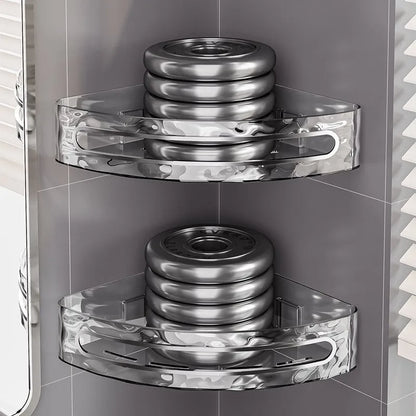 2PCS Badezimmer Regale Küche Lagerung Organizer Kunststoff Shampoo Rack Dusche Regal Bad Zubehör Kein Bohrer Regal