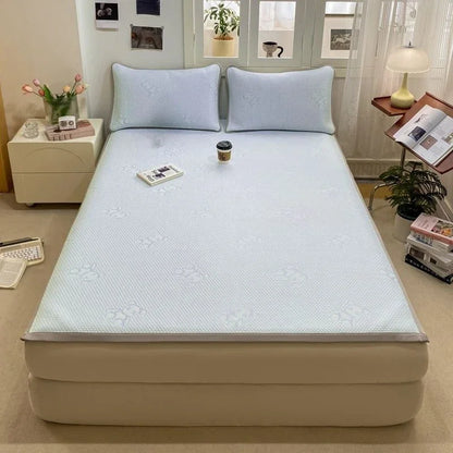 Summer Cooling Quilted Mattress Protector Cover Thickened Breathable Mattress Topper for Single Double Queen King Size Bed