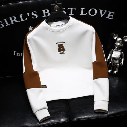 Kontrast Patchwork Plus Größe Trend Hoodies Sweatshirts männer Frühling Herbst Langarm Harajuku Tops Mode Lässig Männer Kleidung.