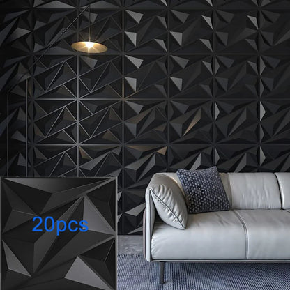 12pcs/20pcs 3D textured wall panels for indoor wall decoration,suitable for living room hall bedroom hotel office,30cmx30cm