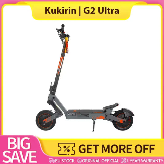 KuKirin G2 Ultra Folding Electric Scooter 800W * 2 Motor 48V 18Ah Battery 10 inch Tires 50 km/h Max Speed 55km Max Range IPX4.