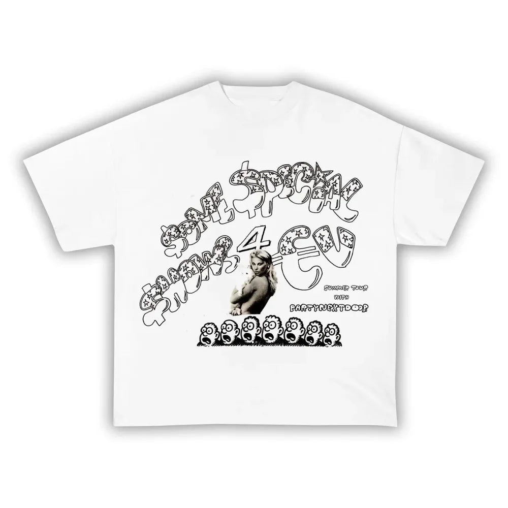 Drake Tour with Partynextdoor Cotton 2025 T-shirt Vintage O-Neck Short Sleeve T-Shirts.