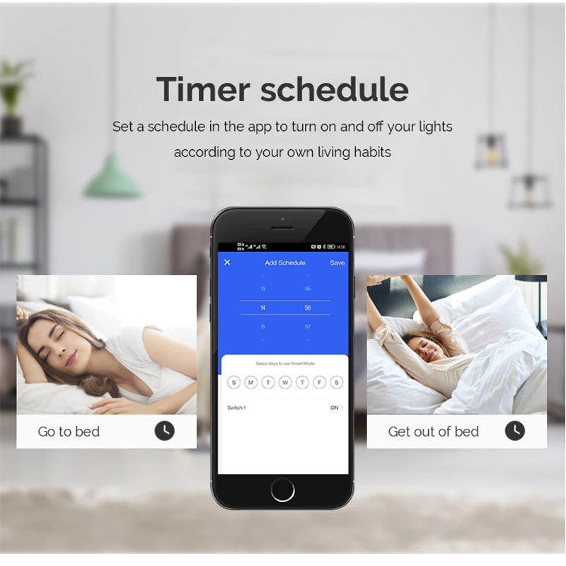 Tuya DIY Breaker Wifi Smart Light Switch Modul 10A 100-240V Zwei-Wege App Fernbedienung Arbeit mit Alexa Google Home 1/2/3/4Gang.