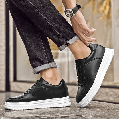 Man Lift Sneakers Men Booster Shoes Elevator  Height Increase Insole 6cm Leisure Fashion Sports  Plus Size 36-43.