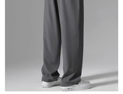 Herren-Freizeithose mit lockerer Passform, ultradünn, vielseitig, gerades Bein, sportlich, drapiert, Eisseidenhose, Sommer, leicht.