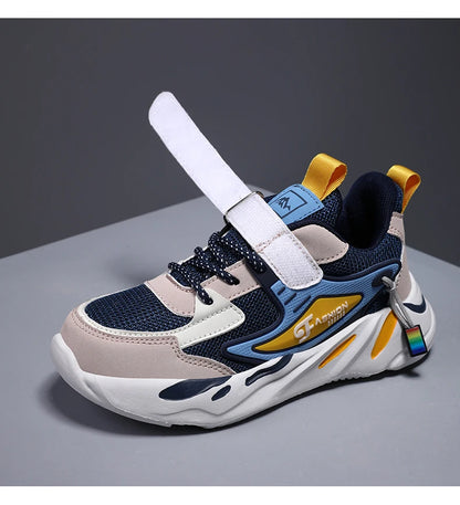 Kids Boy Fashion Trend Casual Sneaker Non-Slip Children's Sports Shoes Breathable Mesh Comfortable Wear.