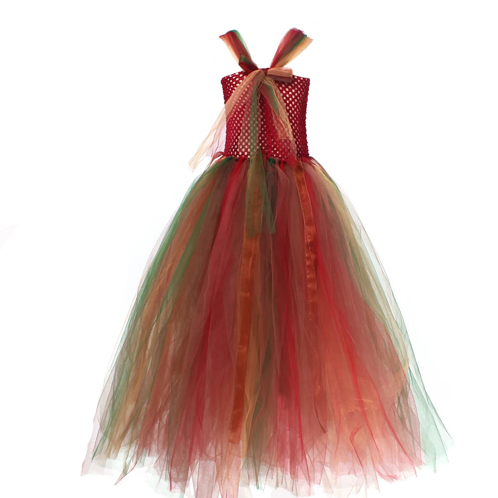 Wald Fee Prinzessin Kostüm für Halloween Geburtstag Party Phantasie Kleid Herbst Kinder Woodland Nymph Pixie Kleid Tutu Kleid Flügel