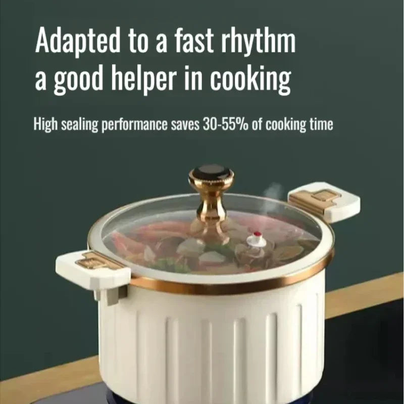 Micro Pressure Cooker Household Large Capacity cooking Pot with Double Ear Non-stick Multi-function Soup Pot Pressure Cooking.