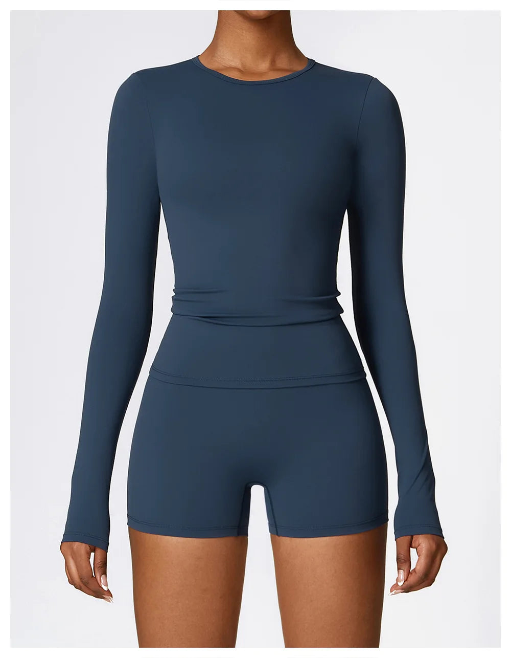 NCLAGEN Yoga Shirts For Women Long Sleeve Winter Fitness Running Gym Clothes Workout Dry Fit Breathable High Elastic Sports Top.