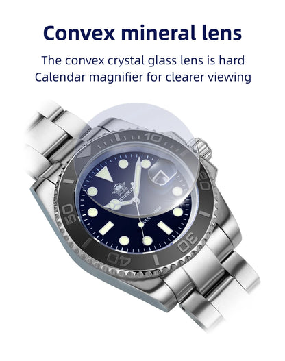 ADDIESDIVE Luxurious Men's Analog Quartz Watch BGW9 Luminous 20 Bar Waterproof Men's Diving Stainless Steel Men Watches H3.