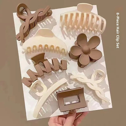 Matte Flower Hair Grips Set for Women Fairy Style Fresh Sweet Headwear for Updo Hairdo Back of Head Hair Accessories.