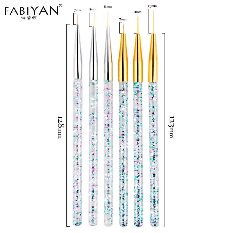 3/7Pcs Professional Manicure UV Gel Brush Pen Transparent Acrylic Nail Art Painting Drawing Brush Phototherapy Tools.