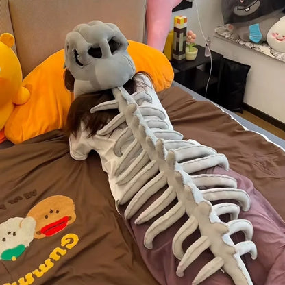 Dinosaur Skeleton Role-Playing Costume Cute And Realistic Dinosaur Plush Adult Children Halloween Christmas Party Costume Gift.