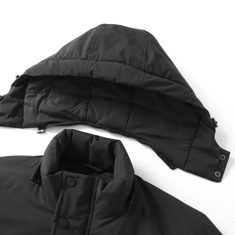 -15 Degree Winter New High Quality Thickened Cotton Warm Hooded Cotton Jacket For Men Loose Sports Windproof Oversized Jacket.