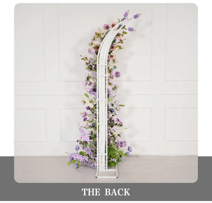 Uflower Gradient Lila Rose Blumenbogen Künstliche Dekorationen für Hochzeit Hintergrund Event Party Blumenarrangement Horn.