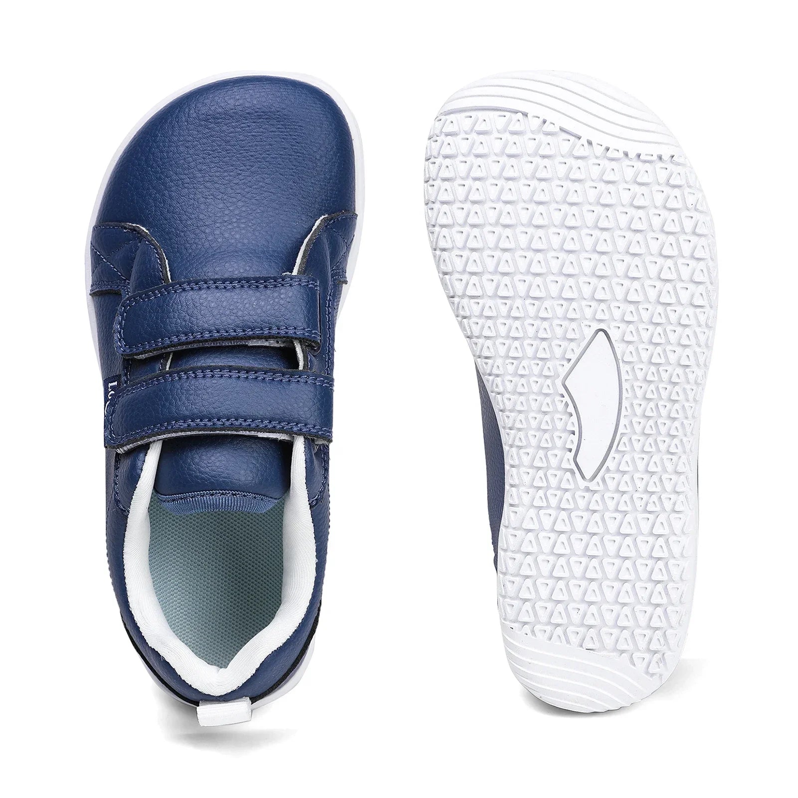 Boys Girls Barefoot Shoes Kids Wide Toe Minimalist Fashion Sneakers Lightweight Hook Loop Artificial Leather Walking Flats.