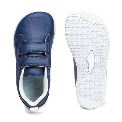 Boys Girls Barefoot Shoes Kids Wide Toe Minimalist Fashion Sneakers Lightweight Hook Loop Artificial Leather Walking Flats.