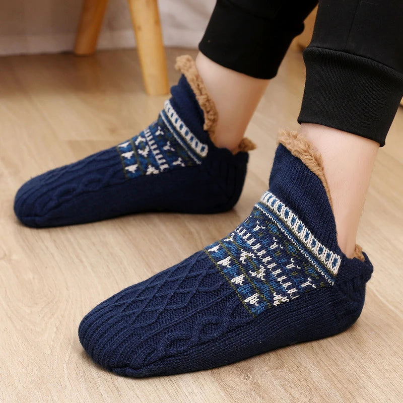 1 Pair Warm Winter Non-slip Floor Socks Women Men Snow Socks Sleep Carpet Socks Slippers Comfortable Soft Non-slip Yoga Socks.