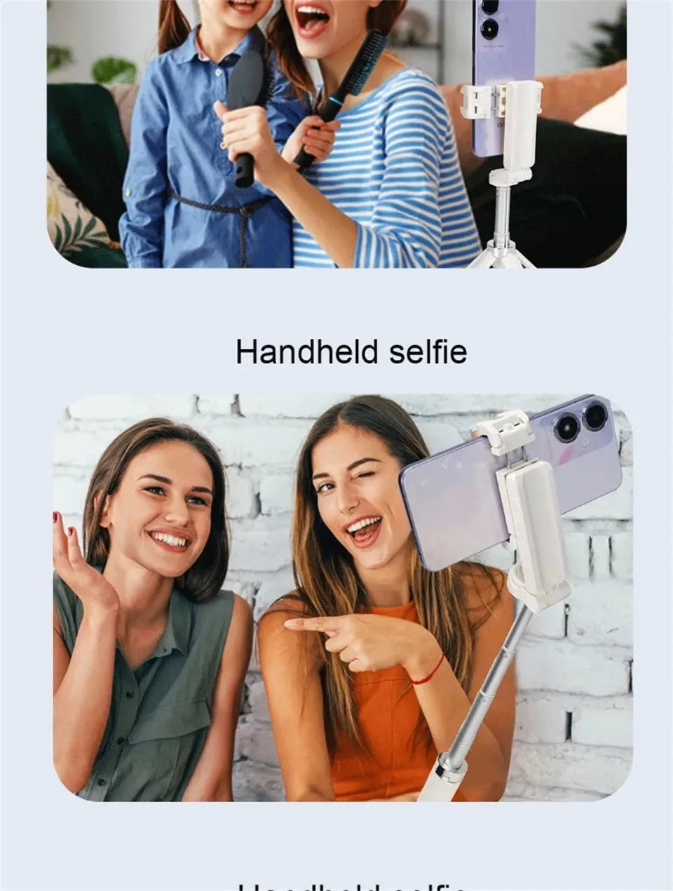 FANGTUOSI Mini Selfie Stick Portable Phone Holder Shooting Aid Versatile Integrated Design Bluetooth Remote For Live Broadcas.