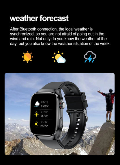 2025 New For Huawei Three highs Blood Pressure Smartwatch ECG Uric Acid Heart Rate Clock Body Analysis Health Monitoring Watches