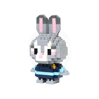 Stitch Disney Princess Elsa LinaBell Building Blocks Mickey Mouse Duck Mini Action Figures Blocks Assemble Toys Brick Kids Gifts.