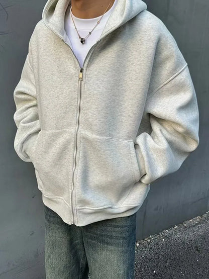 Streetwear fashion three-dimensional backpack casual hoodie Y2K autumn winter high street trend punk men's top loose sportswear.