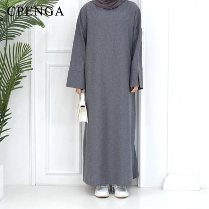 2024 New Dubai Abaya for Muslim Women Eid Ramadan Modest Dress Türkiye Loose Large Elegant Dress Gown Female Islam Clothing
