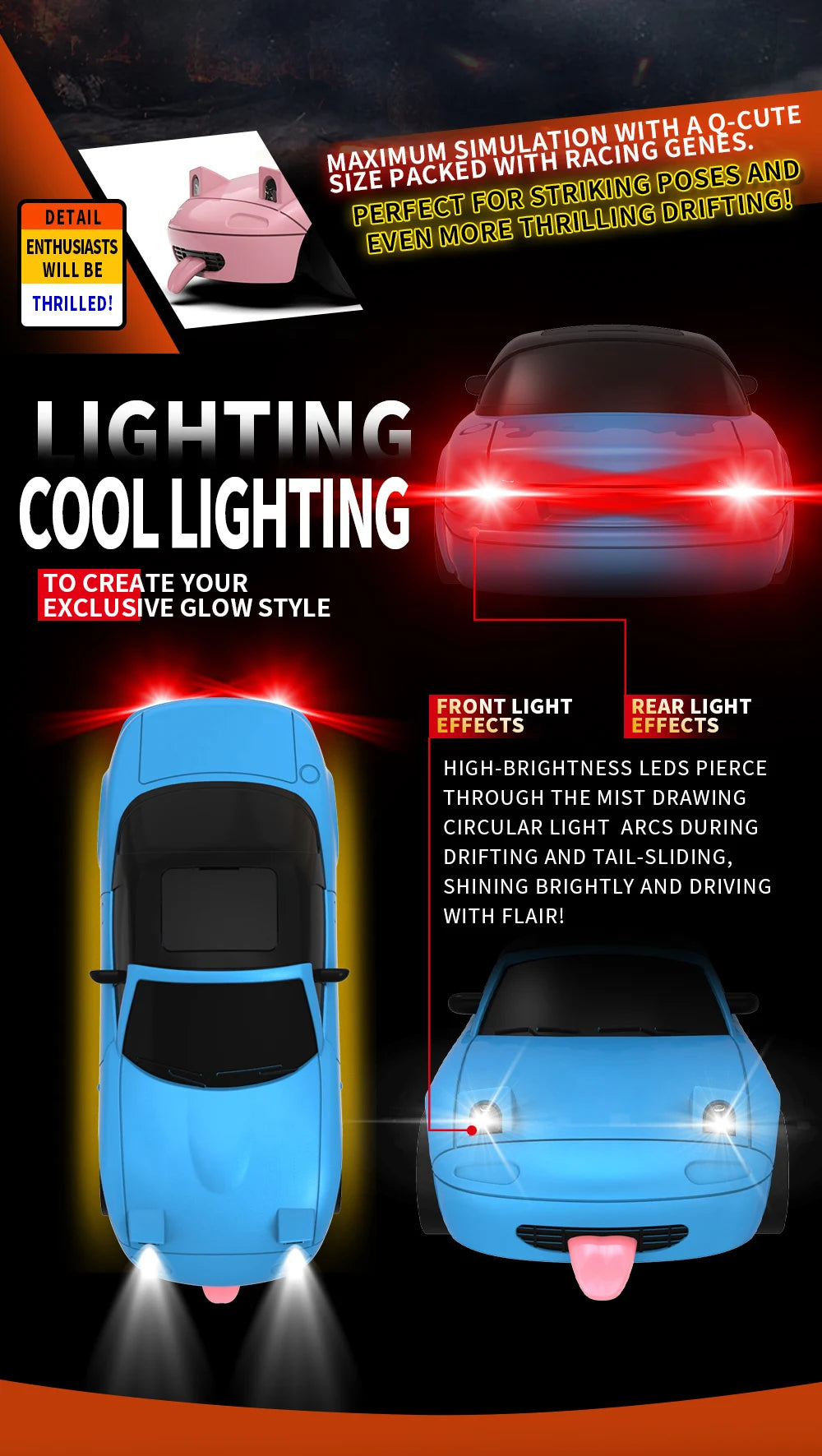 1:43 2.4G 4WD RC Drift Car with Gyroscope Fullly Proportion Remote Control Car JJRC C8827 Mini Racing Car Model Boy Toy Gift.