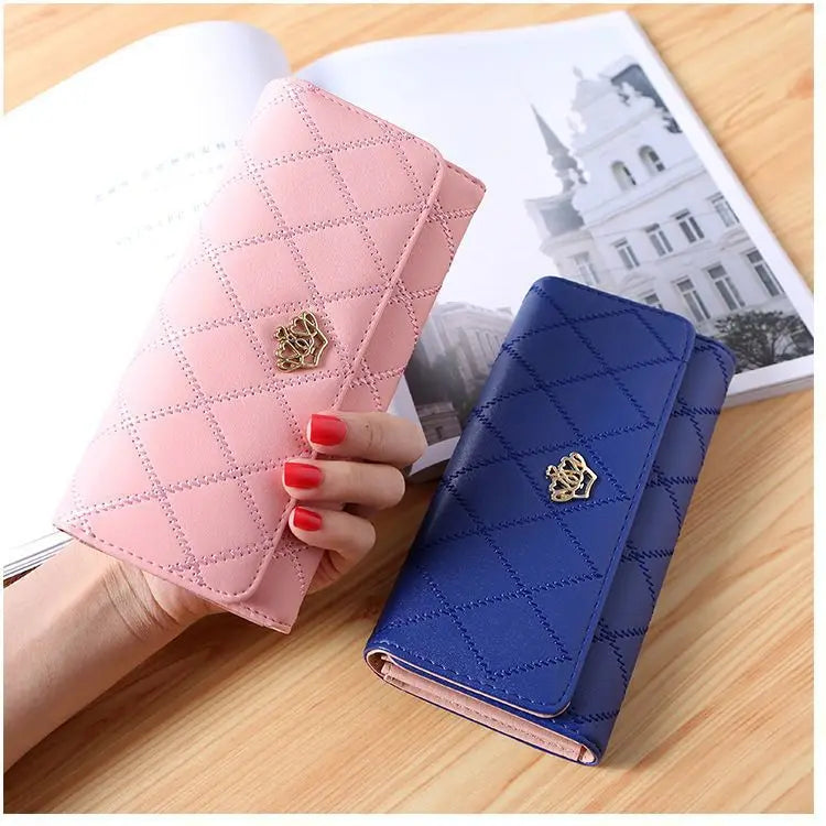 Fashion Zipper Wallets Womens Long Purses Handbags Coin Purse Cards Holder PU Leather Billfold Wallet.