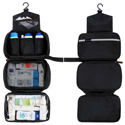 Hanging Men's Toiletry Bag Large Waterproof Cosmetic Bags Travel Organizer Lady Toiletries Makeup Toilet Foldable Bathroom Kit.