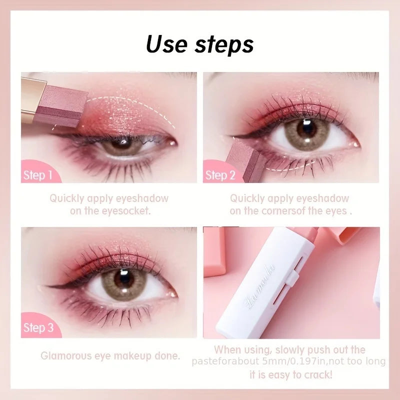 2 In 1 Pearly Highlighter Eyeshadow Stick Makeup Waterproof Long Lasting Glitter Eyeshadow Eyeliner Stick Eyes Makeup Cosmetics.