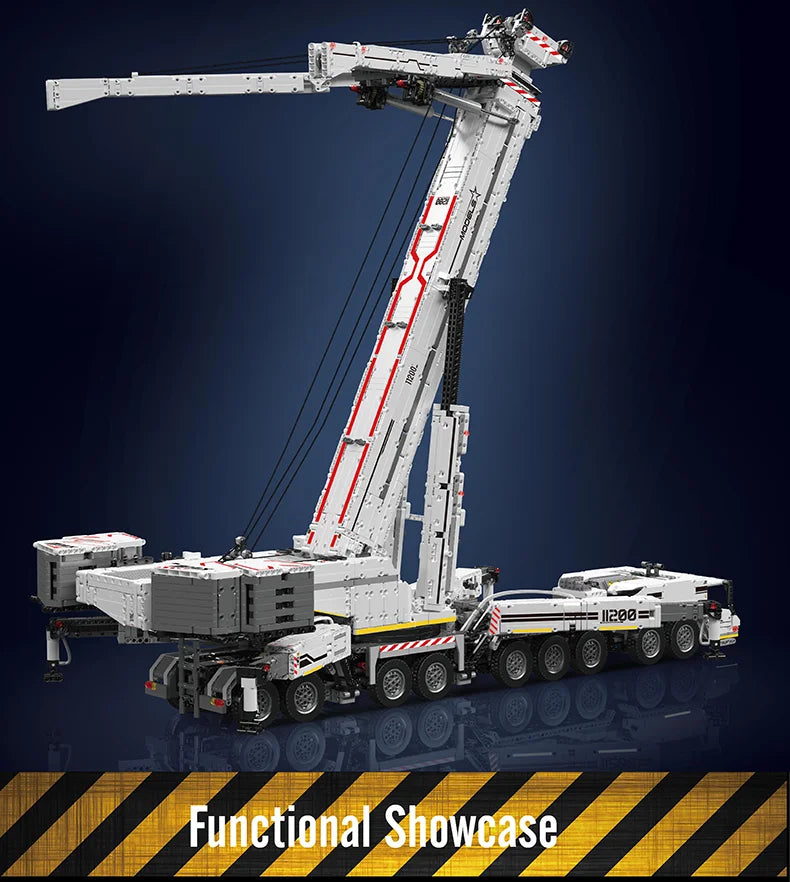 Mould King 17007 17008 Technical Truck Building Block Remote Control Liebherred LTM 11200 Crane Model Kids Christmas Car Toys.