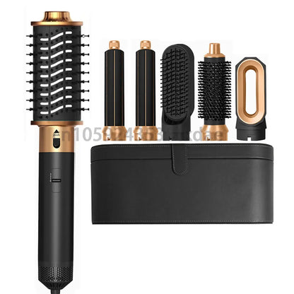 6 in 1 Hair Dryer Brush Hot Comb Set Professional Curling Iron Hair Straightener Styling Tool Negative ions Hair Dryer Household.