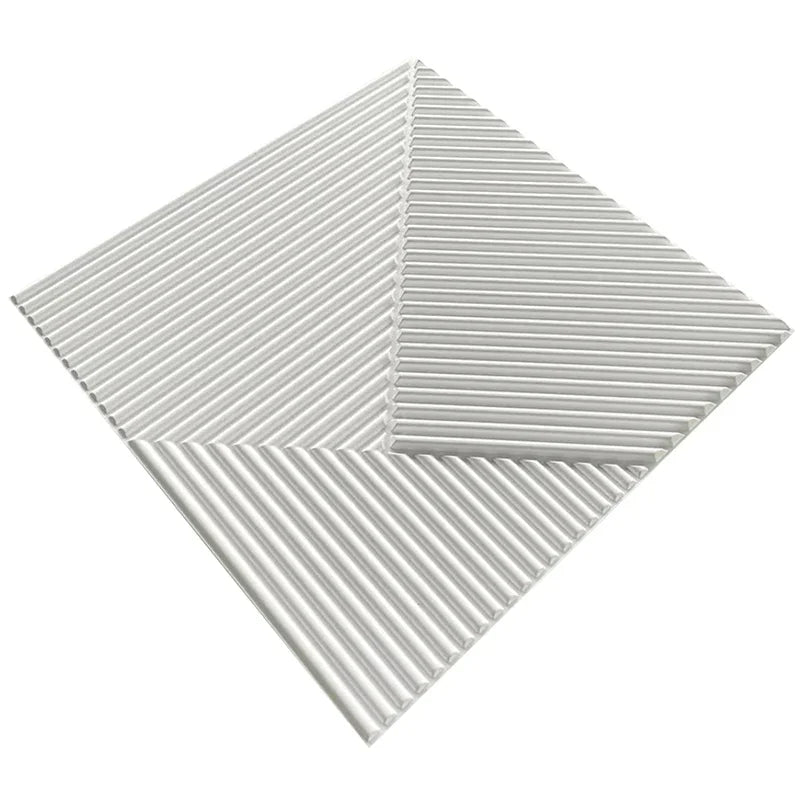 12pcs 50x50cm Stiker dinding 3d, dekorasi rumah panel dinding 3d, non-self-adhesive Kayu ukir berlian geometris potongan seni 3d