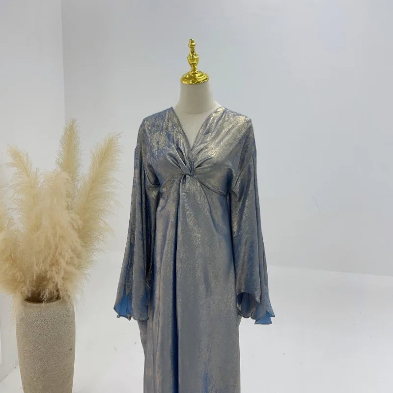 Eid Saudi Arabia Muslim Modest Dress for Women Islam Dubai Abaya Luxury Holiday Party Jalabiya Kebaya 2024 Turkey Kaftan Gown