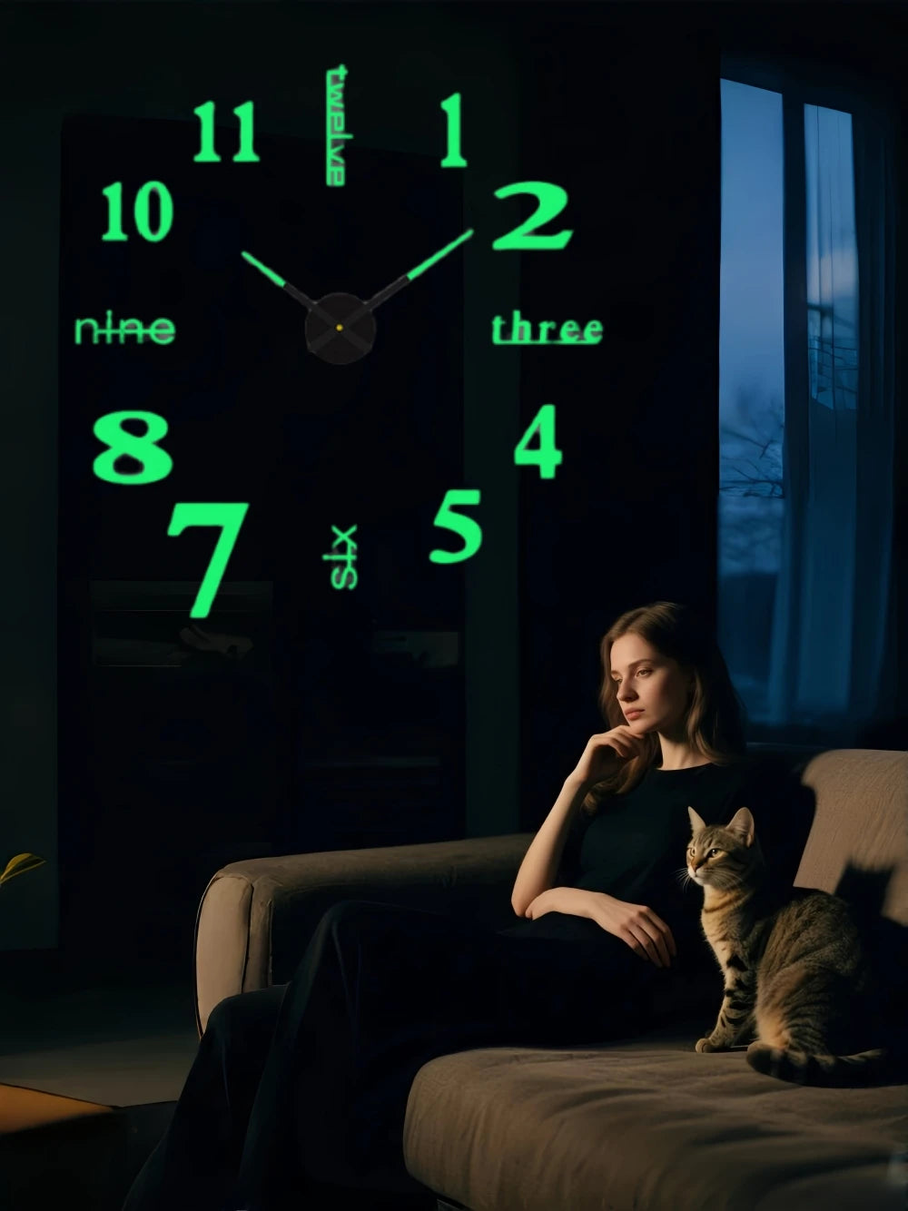 2023 Modernes Design, große Wanduhr, 3D-DIY-Quarzuhren, modische Uhren, Acryl-Spiegelaufkleber, Wohnzimmer, Heimdekoration, Horloge