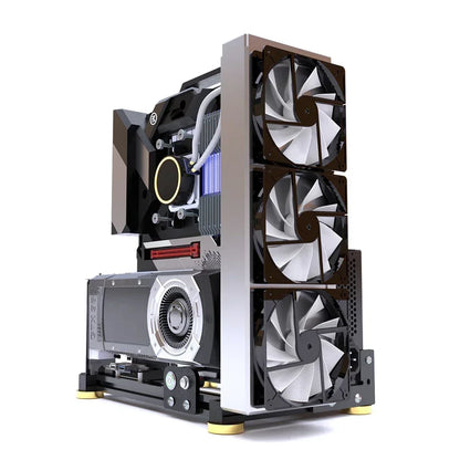 ITX MATX ATX Gamer Cabinet,MOD Desktop PC Case Open Frame Rack,Water Cooler Computer Gaming Chassis Vertical Personality DIY.