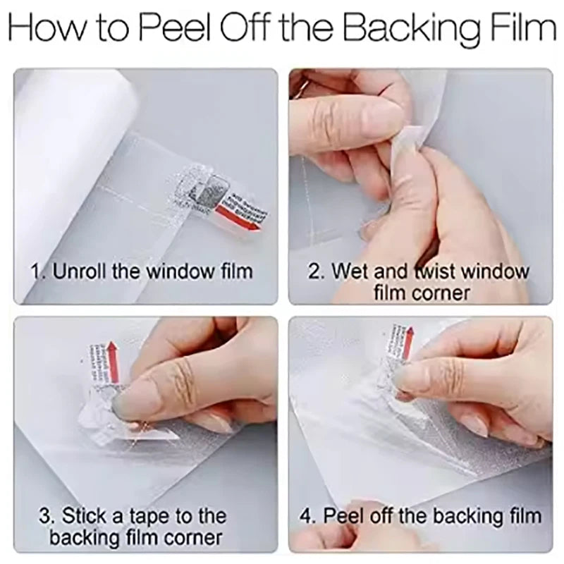 Window privacy film frosted glass window film PVC bathroom window frosted film suitable for privacy protection in home offices.