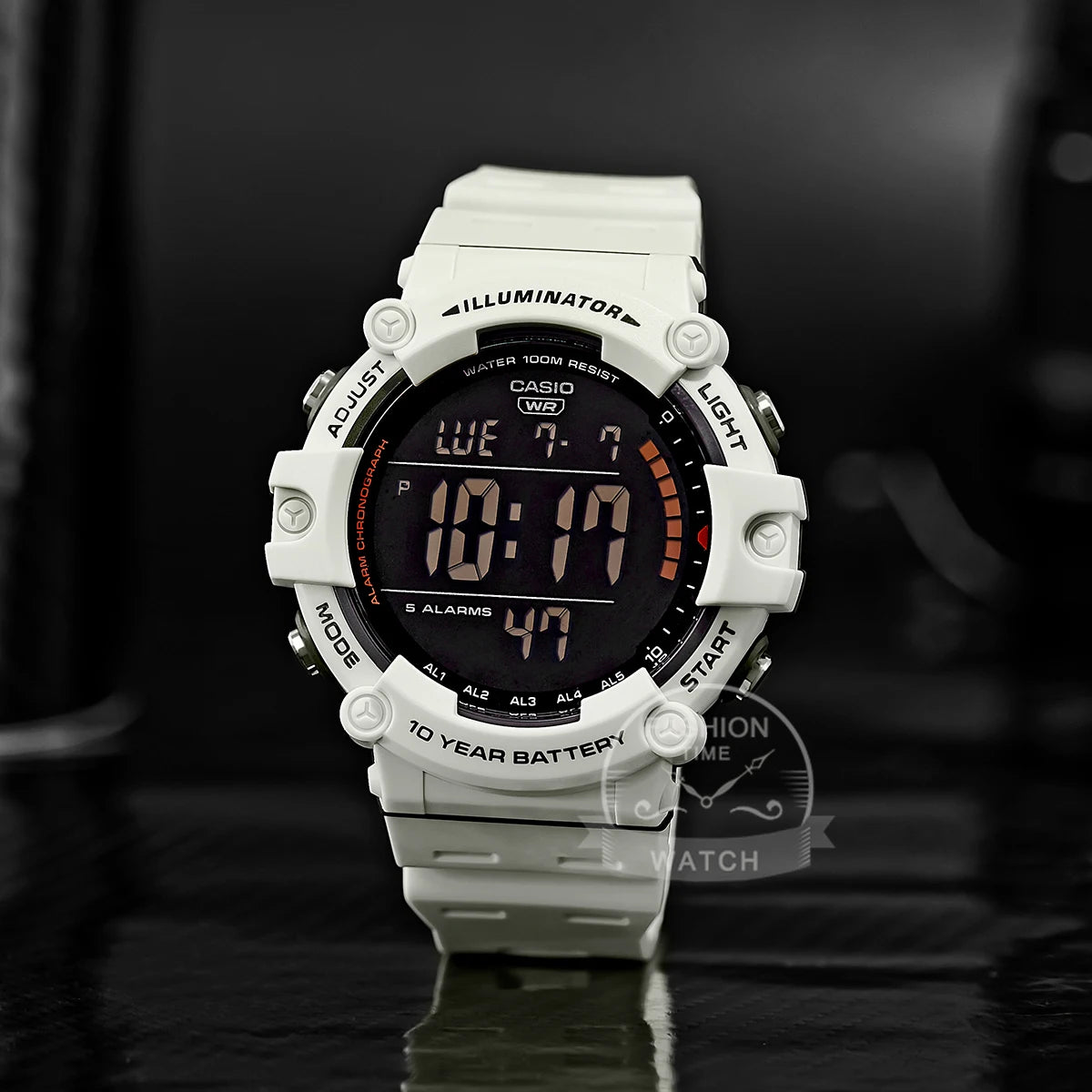Casio Men's Watch Large Dial Sporty Model Stylish Cool Multifunctional Watches AE-1500WH-8B2.