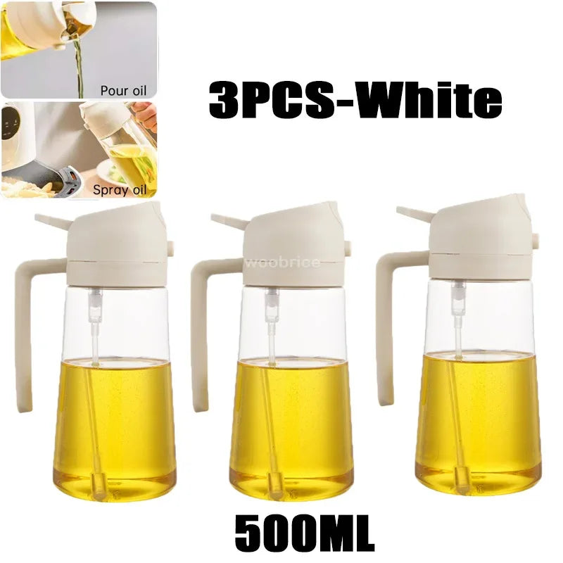 2in1 Kitchen Spray Oil Dispenser Oil Sprayer Polisher or Oil Brush for Air Fryer Salad Grilling Roasting Cooking Kitchen Acceeso.