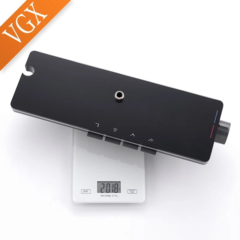 VGX LED Digital Shower System Modern Bathroom Temperature Display Shower Faucet Set Rainlfall Bathroom Mixer Bidet Shower Set